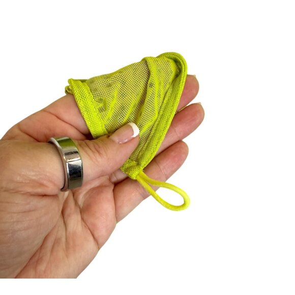 OW Collection MESHA Rhinestone Blouse in Cyber Lime Green NWT - Size S - Picture 10 of 11